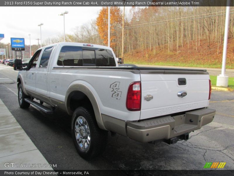 Oxford White / King Ranch Chaparral Leather/Adobe Trim 2013 Ford F350 Super Duty King Ranch Crew Cab 4x4