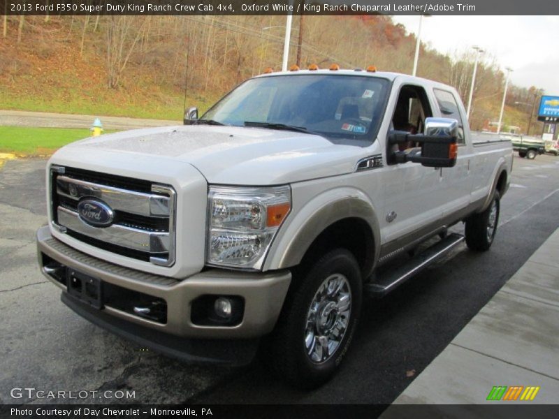 Oxford White / King Ranch Chaparral Leather/Adobe Trim 2013 Ford F350 Super Duty King Ranch Crew Cab 4x4