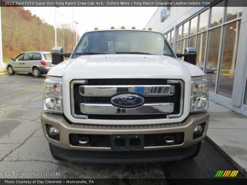 Oxford White / King Ranch Chaparral Leather/Adobe Trim 2013 Ford F350 Super Duty King Ranch Crew Cab 4x4