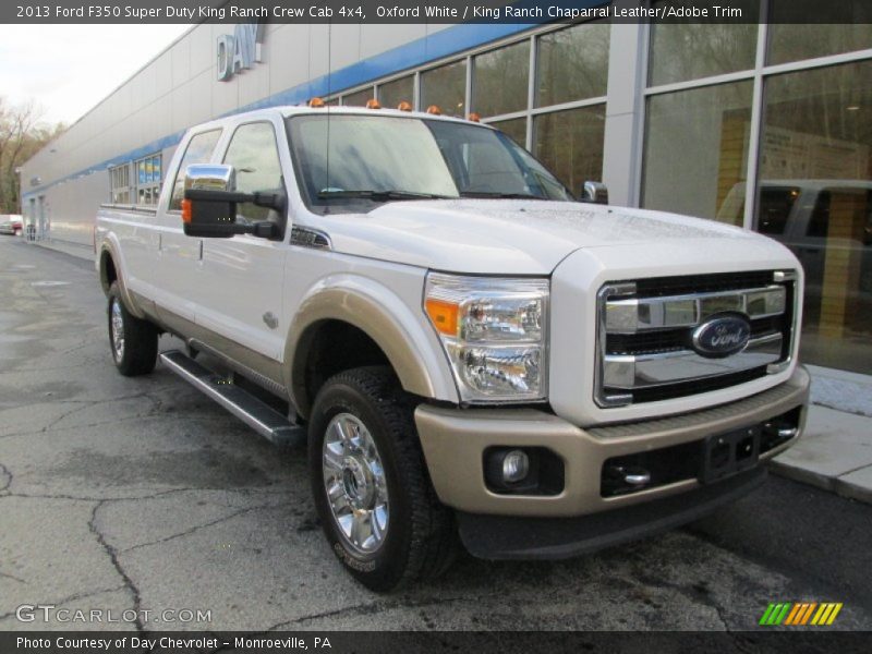 Oxford White / King Ranch Chaparral Leather/Adobe Trim 2013 Ford F350 Super Duty King Ranch Crew Cab 4x4