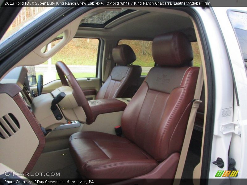 Oxford White / King Ranch Chaparral Leather/Adobe Trim 2013 Ford F350 Super Duty King Ranch Crew Cab 4x4