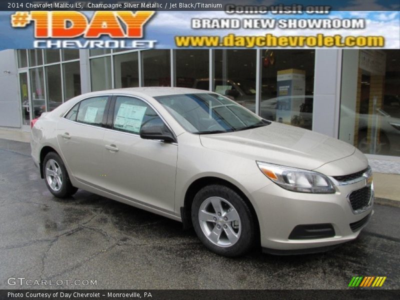 Champagne Silver Metallic / Jet Black/Titanium 2014 Chevrolet Malibu LS