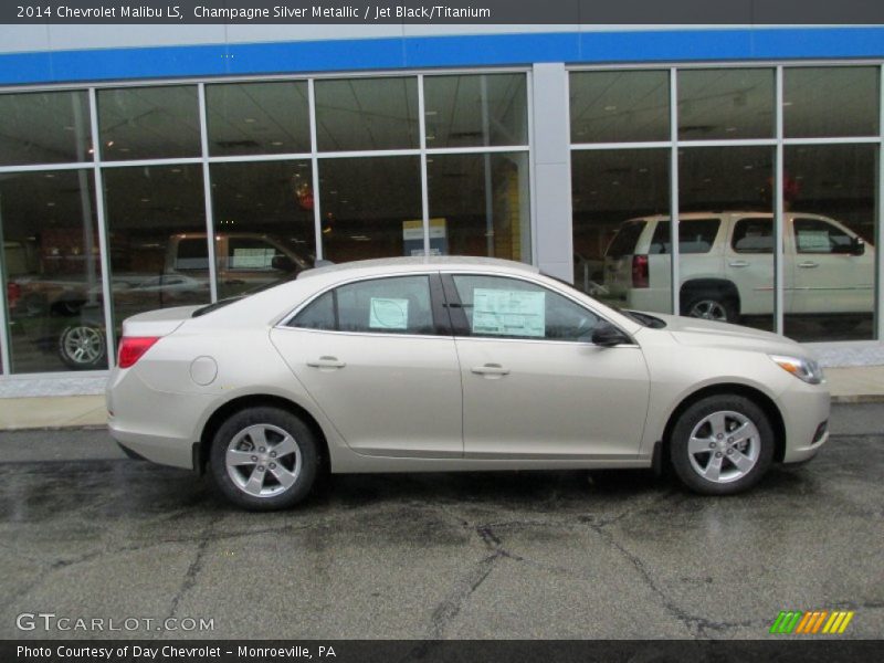 Champagne Silver Metallic / Jet Black/Titanium 2014 Chevrolet Malibu LS