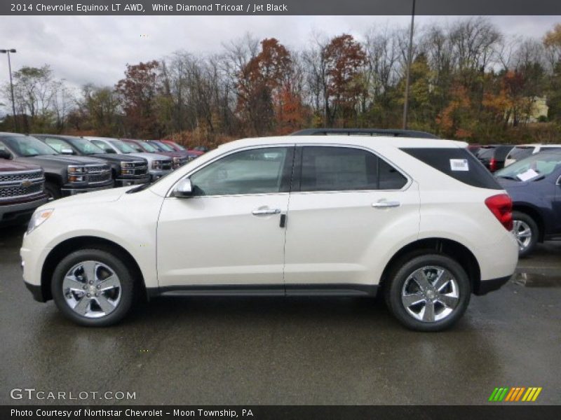 White Diamond Tricoat / Jet Black 2014 Chevrolet Equinox LT AWD