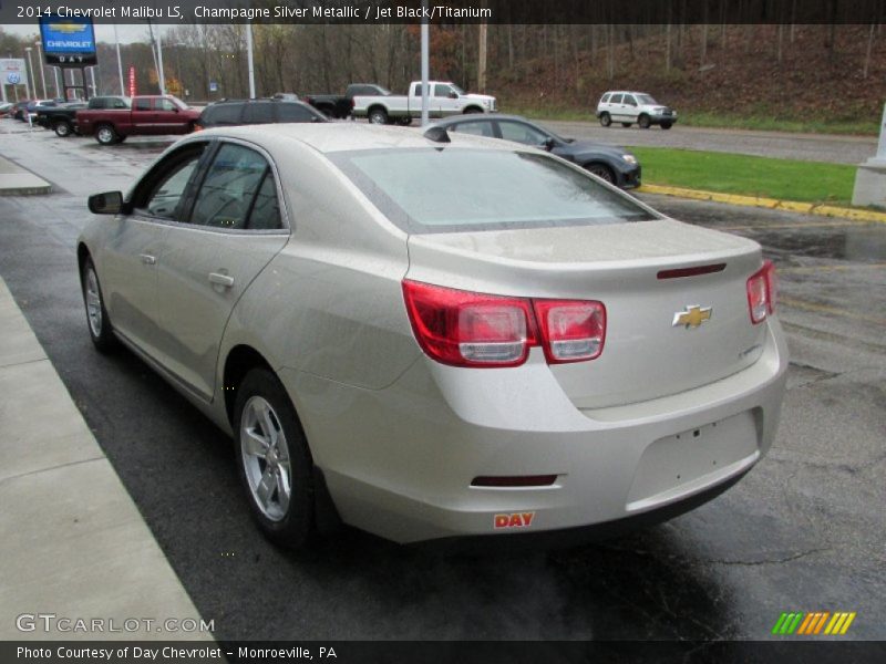 Champagne Silver Metallic / Jet Black/Titanium 2014 Chevrolet Malibu LS