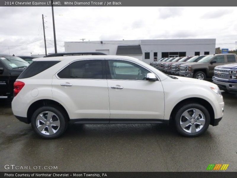 White Diamond Tricoat / Jet Black 2014 Chevrolet Equinox LT AWD