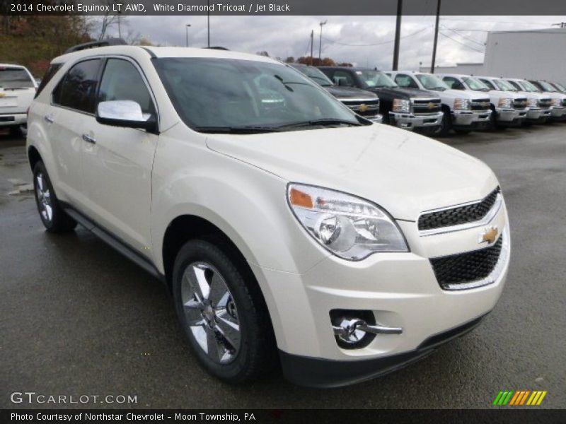 White Diamond Tricoat / Jet Black 2014 Chevrolet Equinox LT AWD