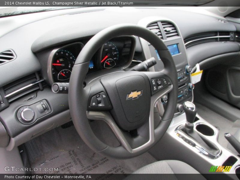 Champagne Silver Metallic / Jet Black/Titanium 2014 Chevrolet Malibu LS