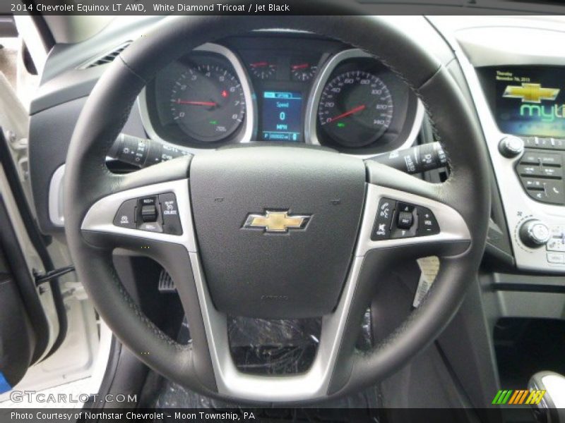 White Diamond Tricoat / Jet Black 2014 Chevrolet Equinox LT AWD