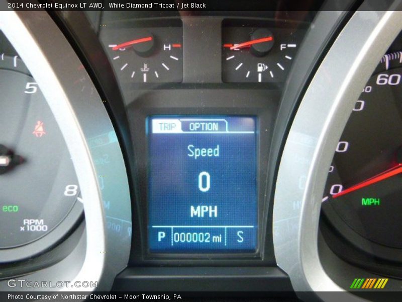 White Diamond Tricoat / Jet Black 2014 Chevrolet Equinox LT AWD