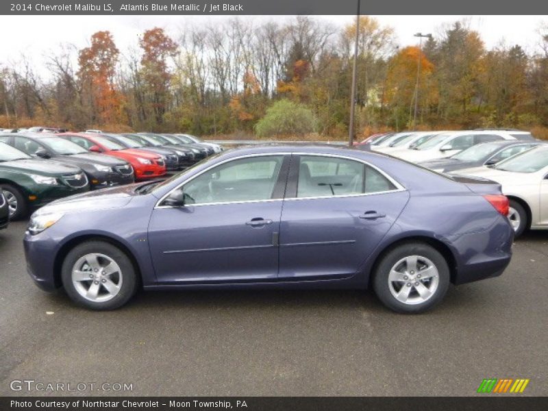 Atlantis Blue Metallic / Jet Black 2014 Chevrolet Malibu LS