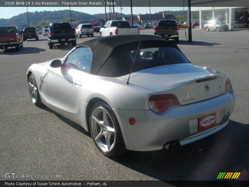 Titanium Silver Metallic / Black 2006 BMW Z4 3.0si Roadster