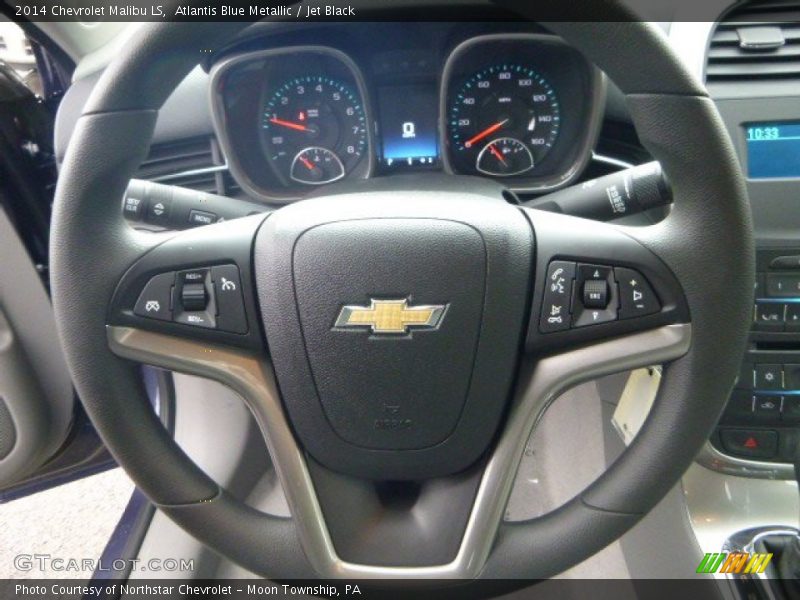 Atlantis Blue Metallic / Jet Black 2014 Chevrolet Malibu LS