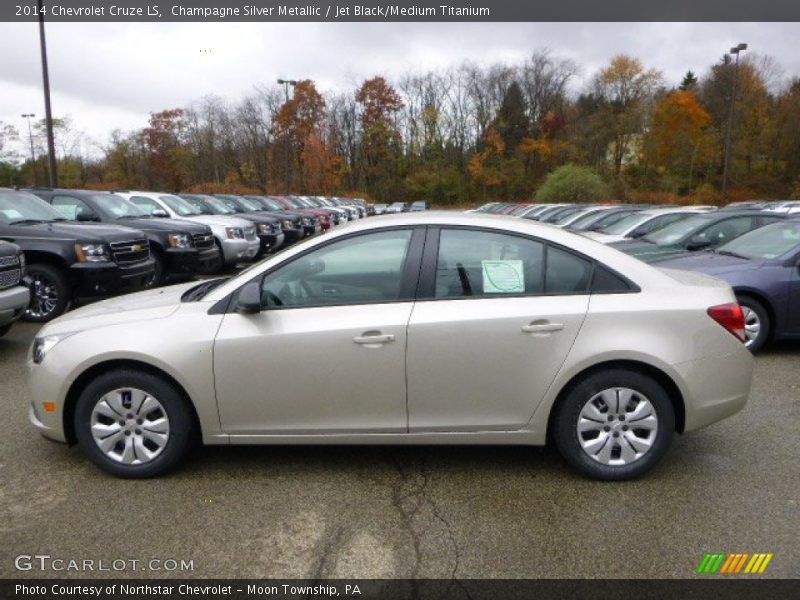 Champagne Silver Metallic / Jet Black/Medium Titanium 2014 Chevrolet Cruze LS