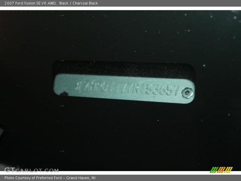 Black / Charcoal Black 2007 Ford Fusion SE V6 AWD