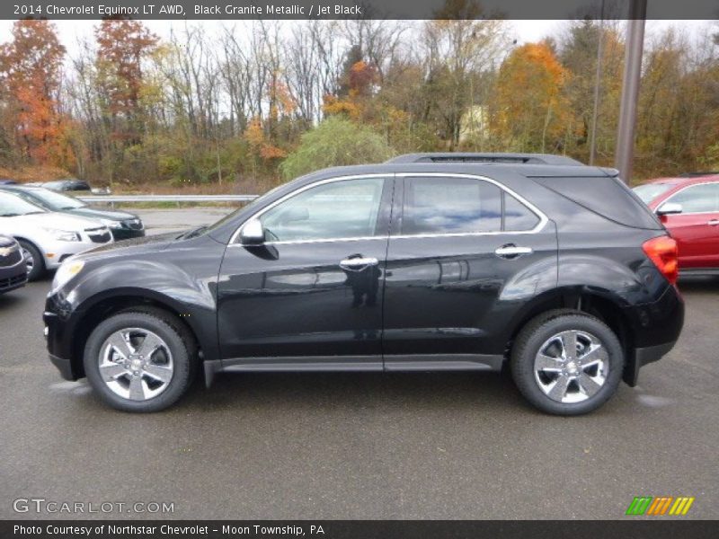 Black Granite Metallic / Jet Black 2014 Chevrolet Equinox LT AWD