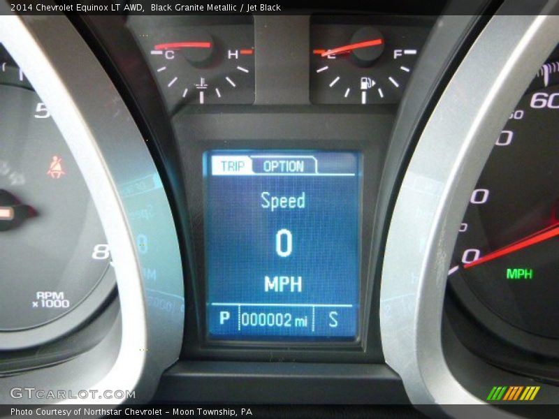 Black Granite Metallic / Jet Black 2014 Chevrolet Equinox LT AWD