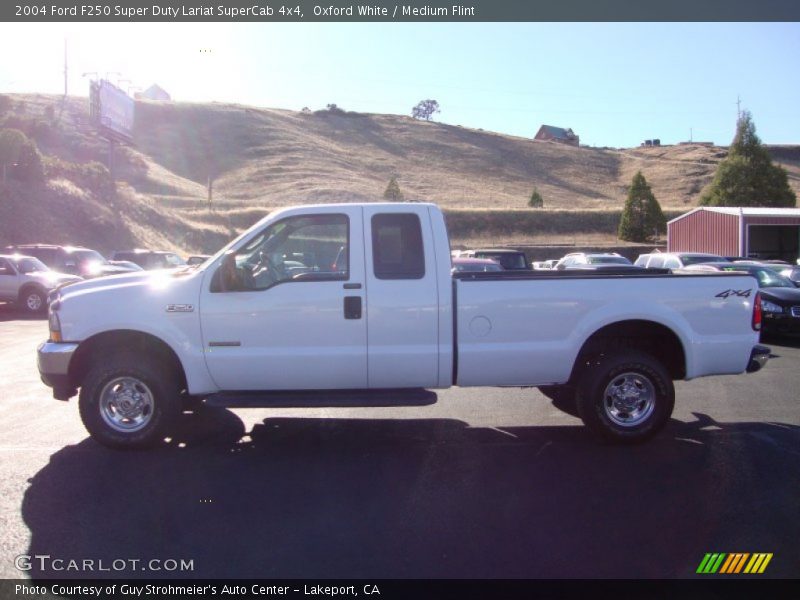 Oxford White / Medium Flint 2004 Ford F250 Super Duty Lariat SuperCab 4x4