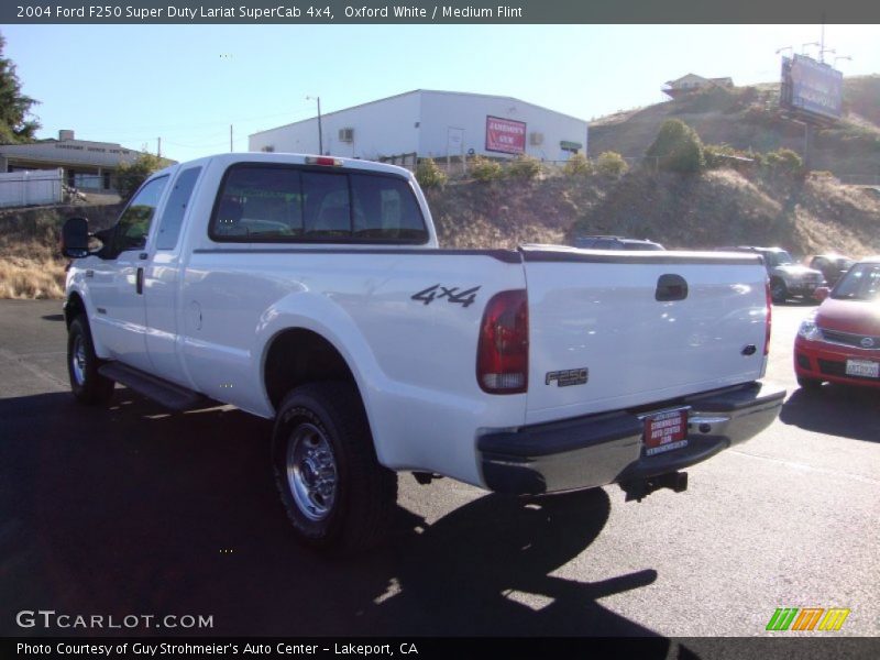 Oxford White / Medium Flint 2004 Ford F250 Super Duty Lariat SuperCab 4x4