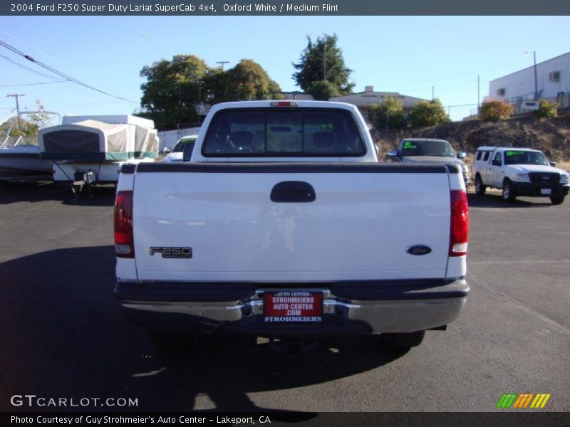 Oxford White / Medium Flint 2004 Ford F250 Super Duty Lariat SuperCab 4x4