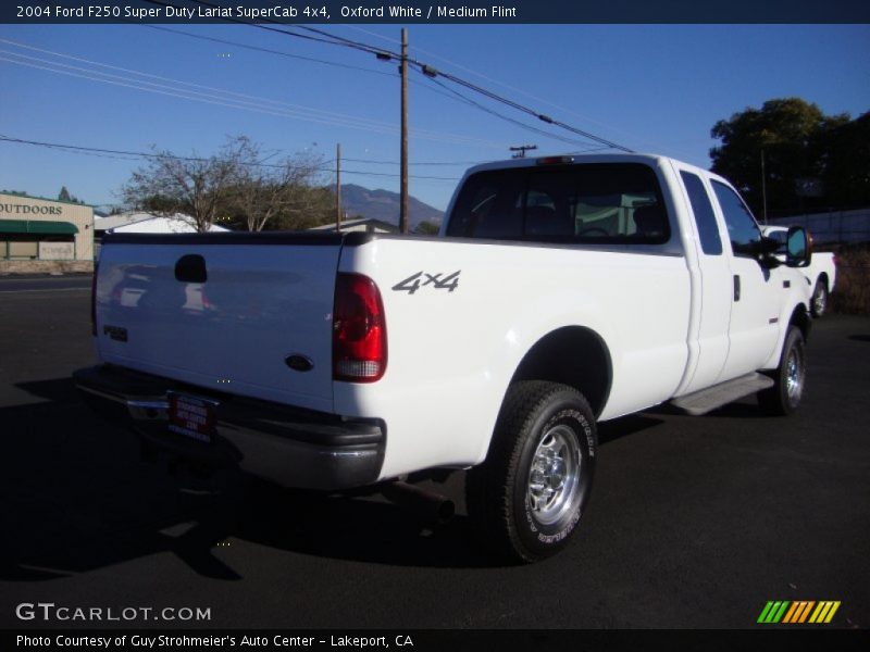 Oxford White / Medium Flint 2004 Ford F250 Super Duty Lariat SuperCab 4x4