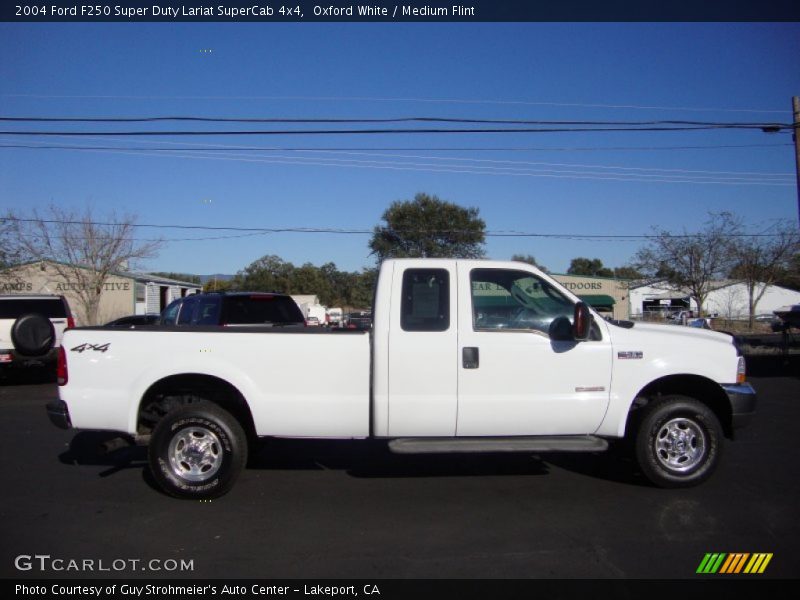 Oxford White / Medium Flint 2004 Ford F250 Super Duty Lariat SuperCab 4x4