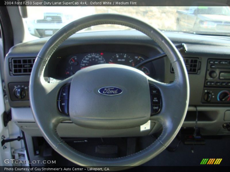 Oxford White / Medium Flint 2004 Ford F250 Super Duty Lariat SuperCab 4x4