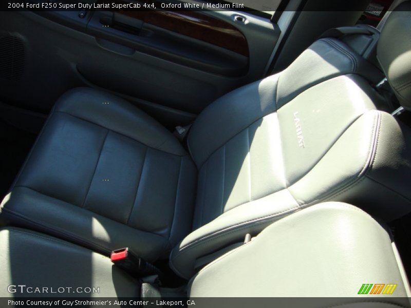 Oxford White / Medium Flint 2004 Ford F250 Super Duty Lariat SuperCab 4x4