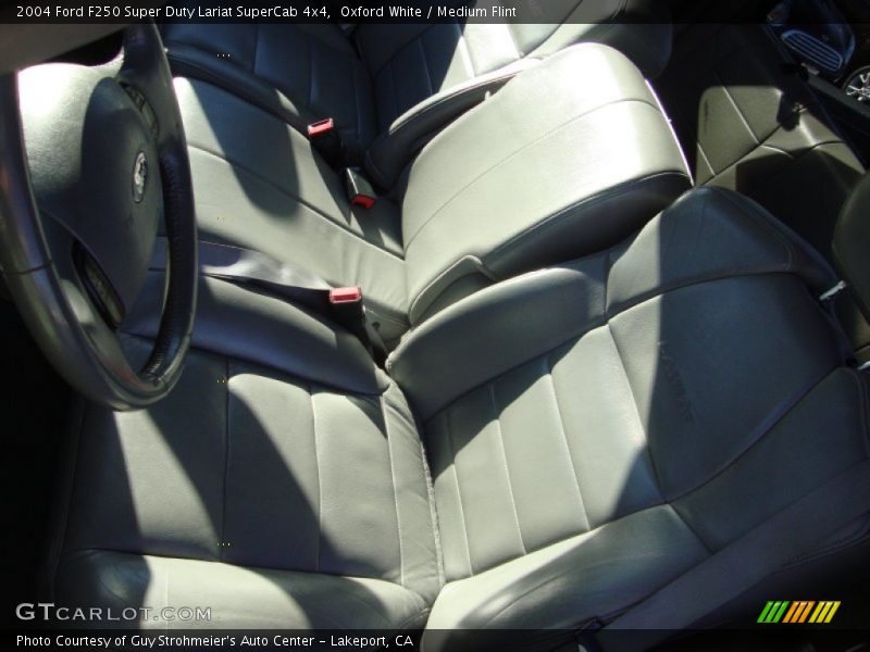 Oxford White / Medium Flint 2004 Ford F250 Super Duty Lariat SuperCab 4x4