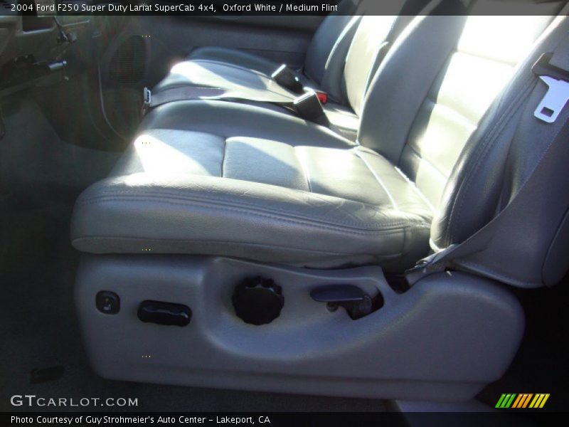 Oxford White / Medium Flint 2004 Ford F250 Super Duty Lariat SuperCab 4x4