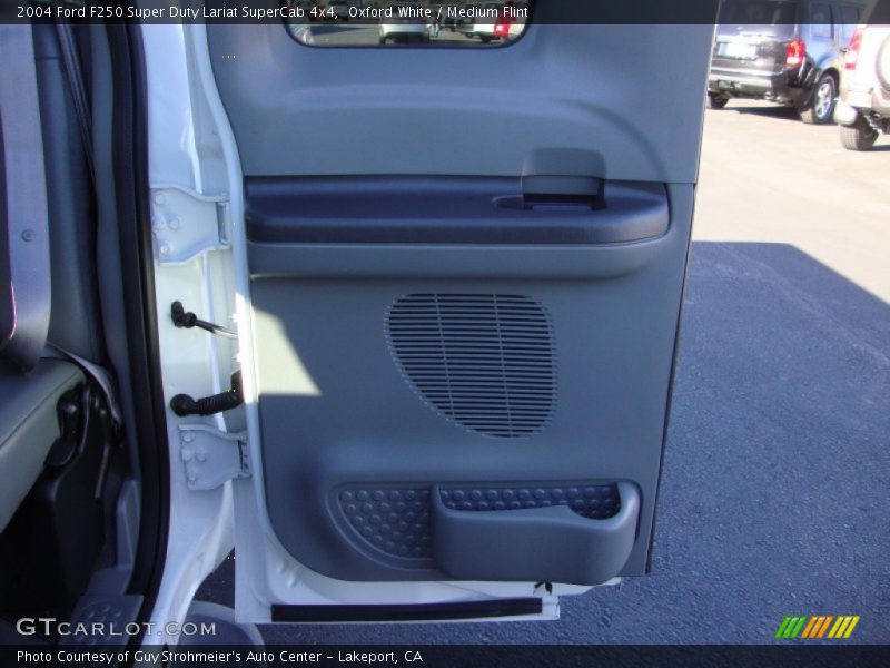 Oxford White / Medium Flint 2004 Ford F250 Super Duty Lariat SuperCab 4x4