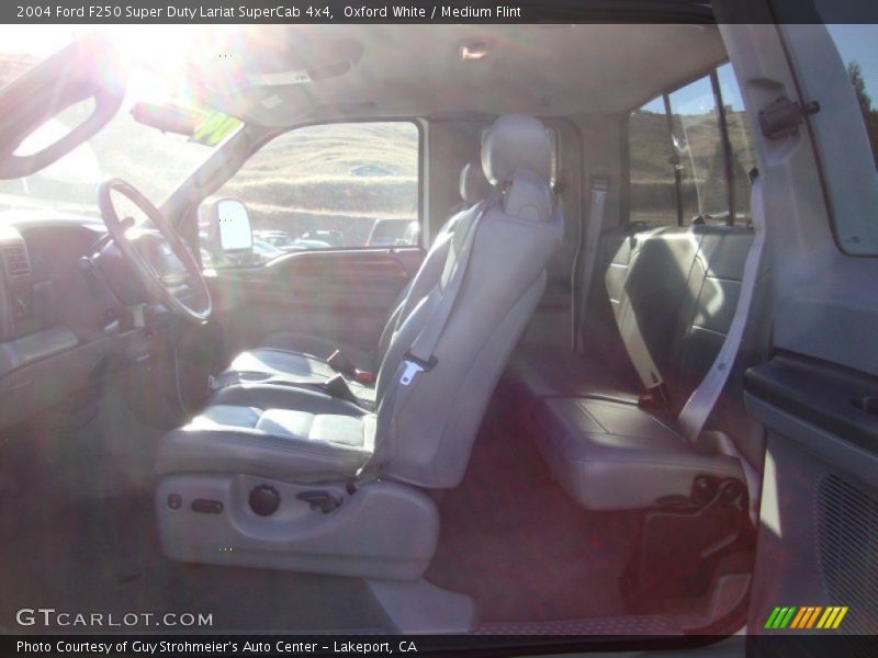 Oxford White / Medium Flint 2004 Ford F250 Super Duty Lariat SuperCab 4x4