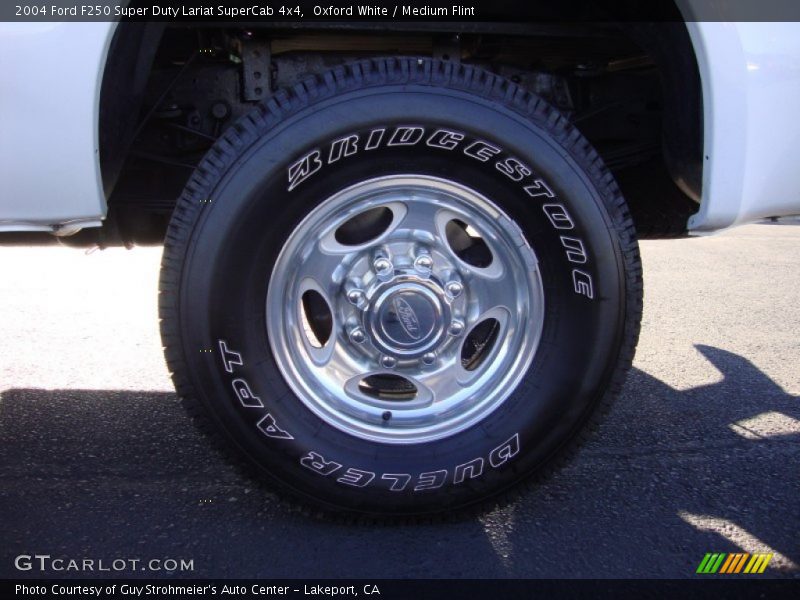 Oxford White / Medium Flint 2004 Ford F250 Super Duty Lariat SuperCab 4x4