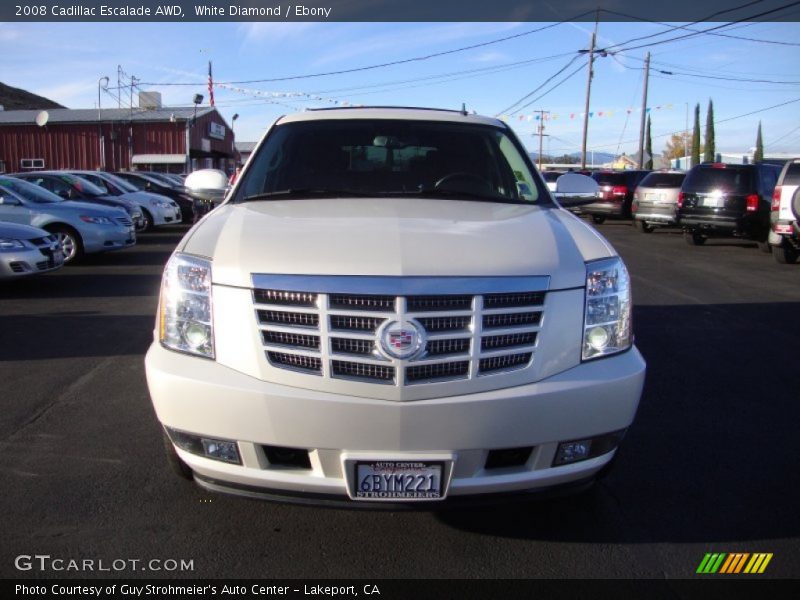 White Diamond / Ebony 2008 Cadillac Escalade AWD