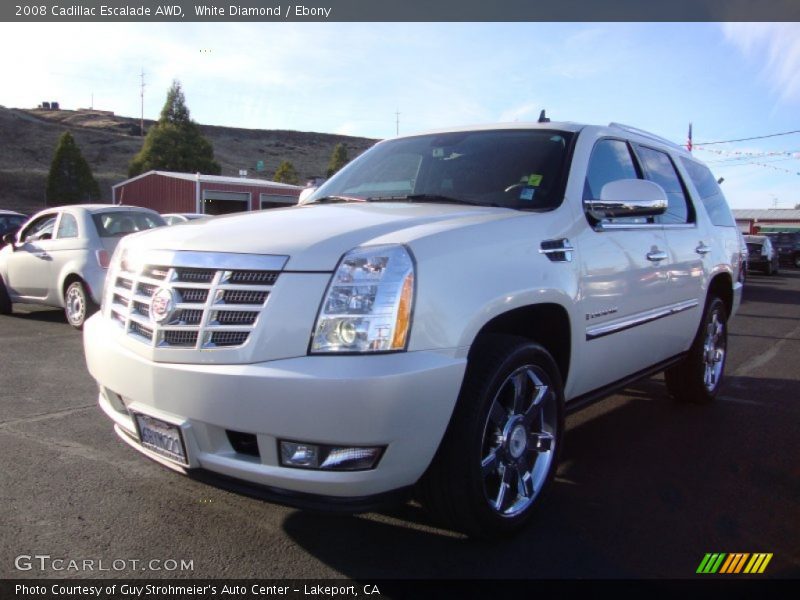 White Diamond / Ebony 2008 Cadillac Escalade AWD