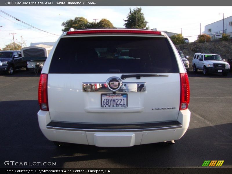 White Diamond / Ebony 2008 Cadillac Escalade AWD