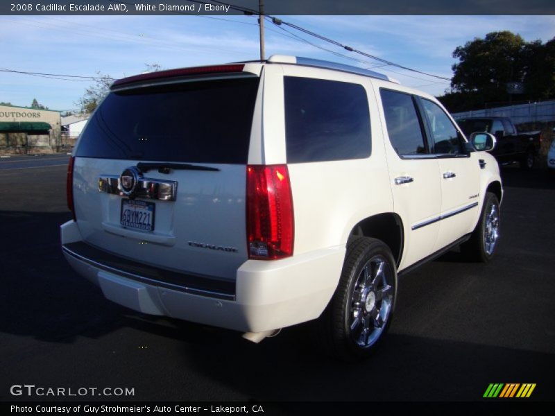 White Diamond / Ebony 2008 Cadillac Escalade AWD