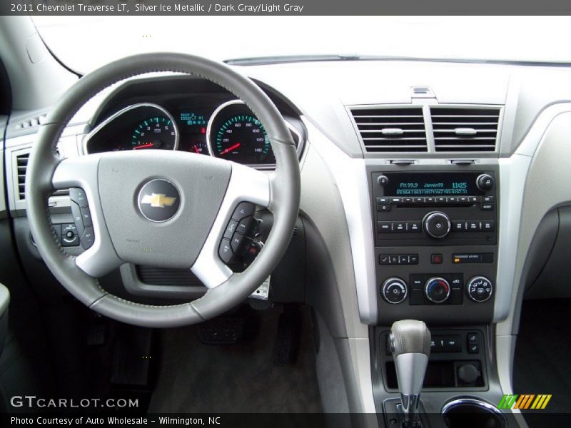 Silver Ice Metallic / Dark Gray/Light Gray 2011 Chevrolet Traverse LT