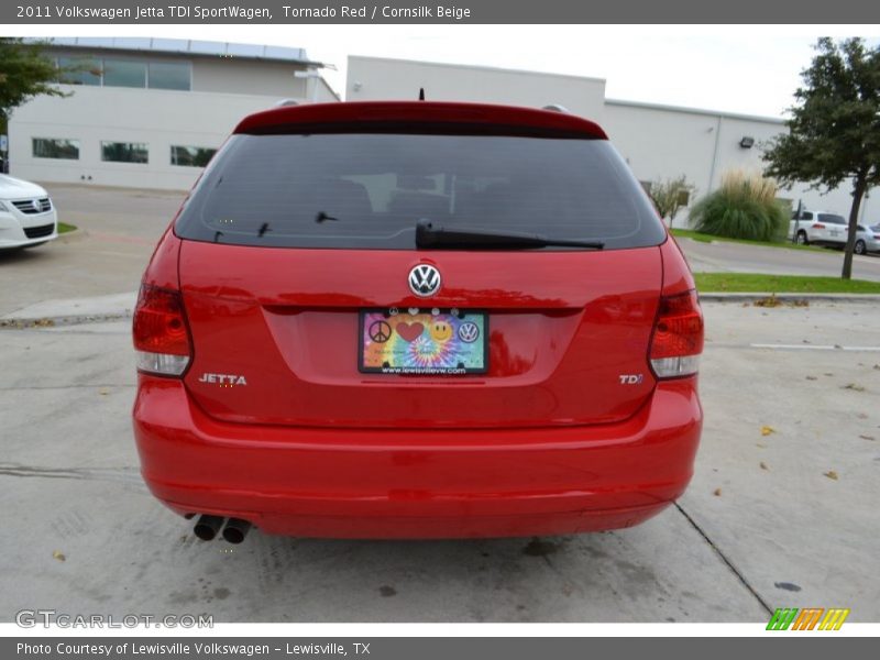 Tornado Red / Cornsilk Beige 2011 Volkswagen Jetta TDI SportWagen