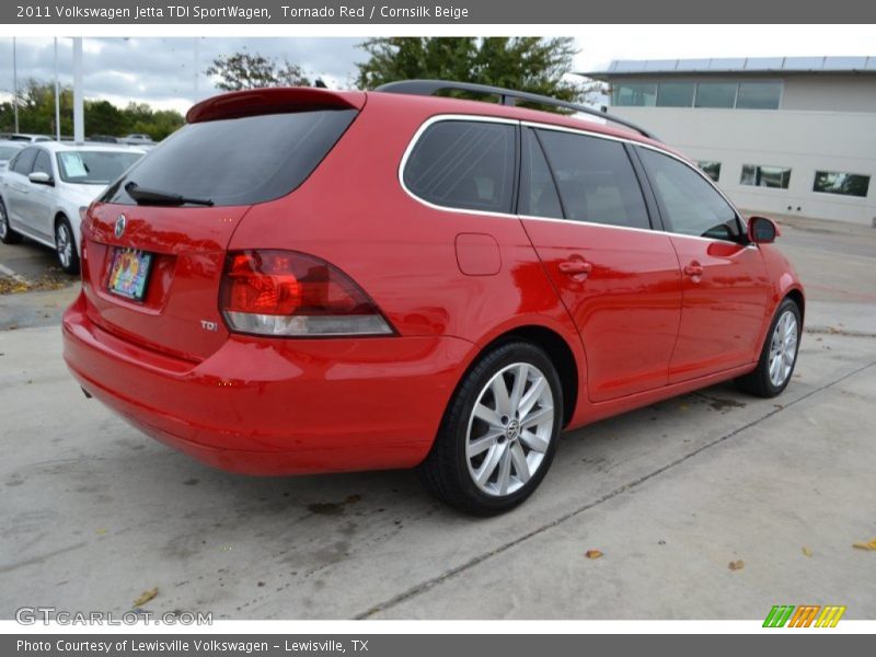Tornado Red / Cornsilk Beige 2011 Volkswagen Jetta TDI SportWagen