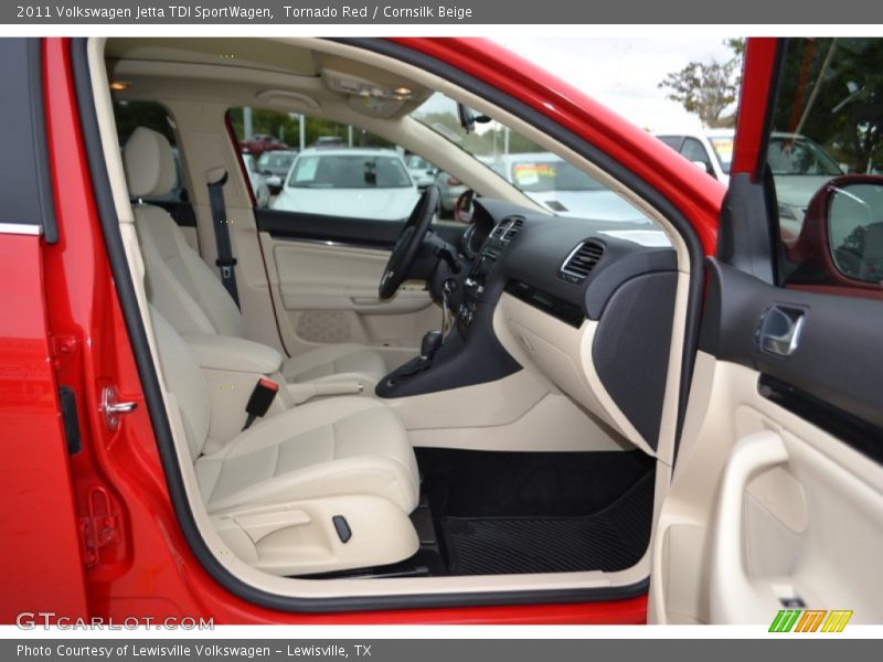 Tornado Red / Cornsilk Beige 2011 Volkswagen Jetta TDI SportWagen