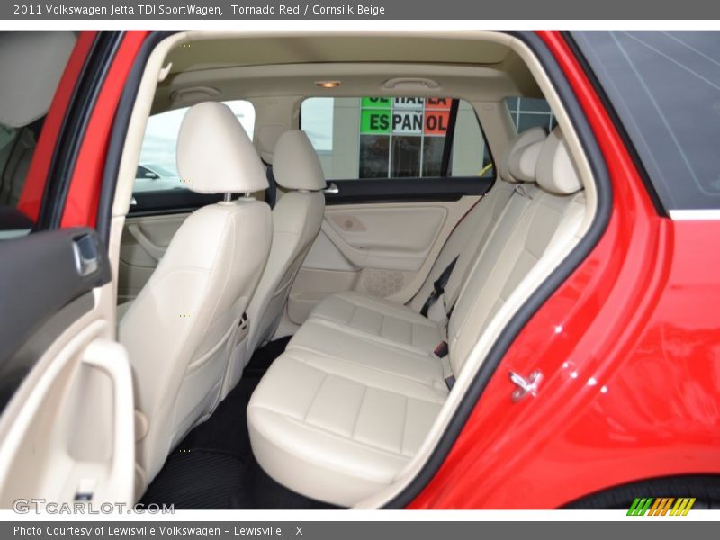 Tornado Red / Cornsilk Beige 2011 Volkswagen Jetta TDI SportWagen