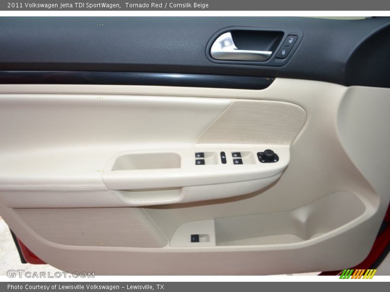 Tornado Red / Cornsilk Beige 2011 Volkswagen Jetta TDI SportWagen