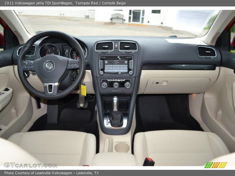 Tornado Red / Cornsilk Beige 2011 Volkswagen Jetta TDI SportWagen