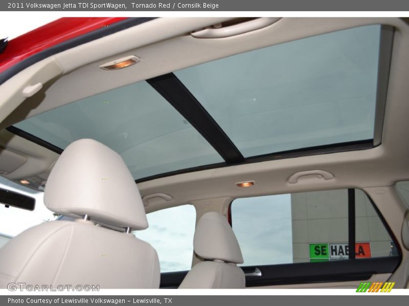 Tornado Red / Cornsilk Beige 2011 Volkswagen Jetta TDI SportWagen
