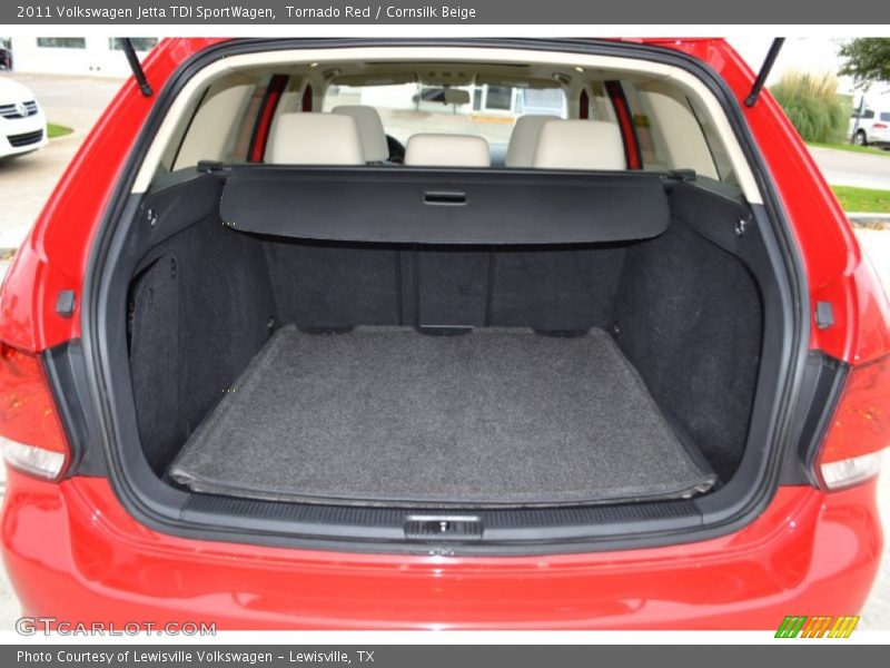 Tornado Red / Cornsilk Beige 2011 Volkswagen Jetta TDI SportWagen