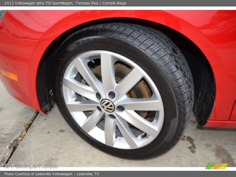 Tornado Red / Cornsilk Beige 2011 Volkswagen Jetta TDI SportWagen