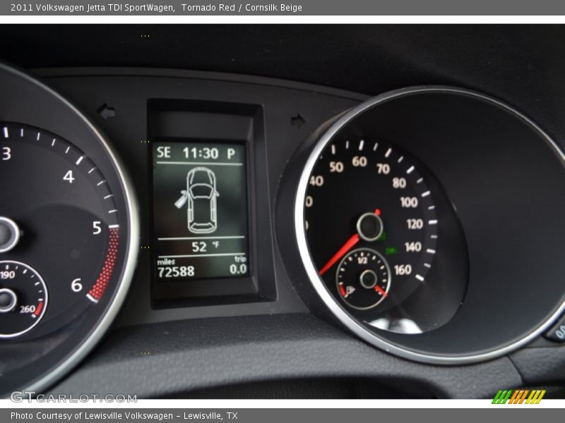 Tornado Red / Cornsilk Beige 2011 Volkswagen Jetta TDI SportWagen