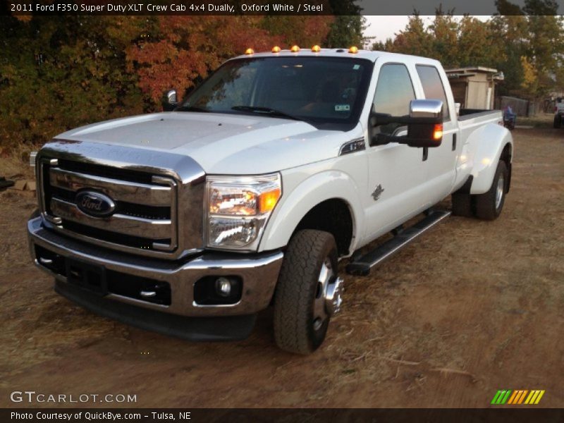 Oxford White / Steel 2011 Ford F350 Super Duty XLT Crew Cab 4x4 Dually