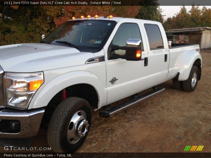 Oxford White / Steel 2011 Ford F350 Super Duty XLT Crew Cab 4x4 Dually